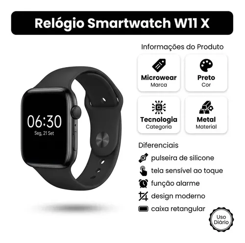 Smartwatch W11x Original Tela Infinita